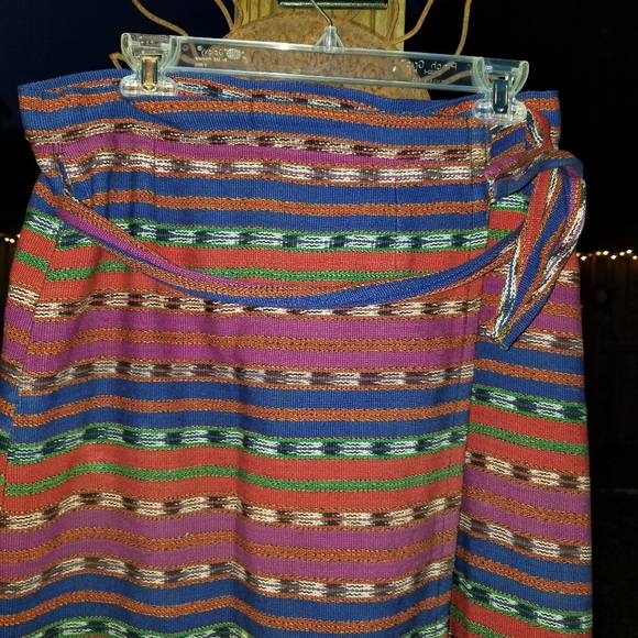 Vintage huipil wrap skirt by Ana's Fashions M - Picture 3 of 6